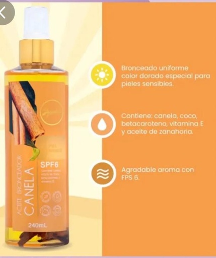 ACEITE BRONCEADOR DE CANELA ANYELUZ