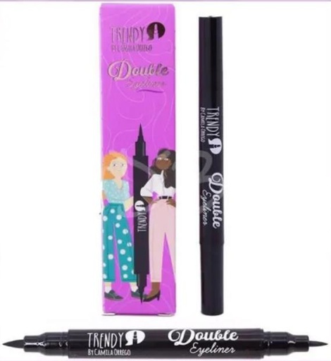 PLUMÓN DELINEADOR DOBLE PUNTA TRENDY